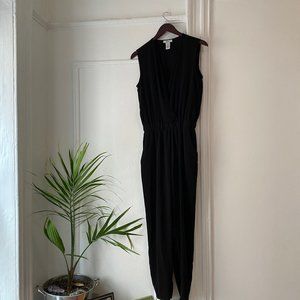 Joe B Deep V Black Jumpsuit